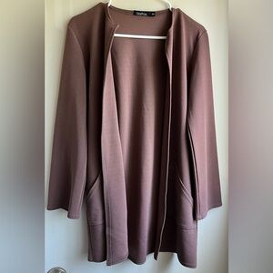 EUC Boohoo Brown Longline Cardigan Sweater